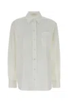 The Row White Regular Solid Shirt In White