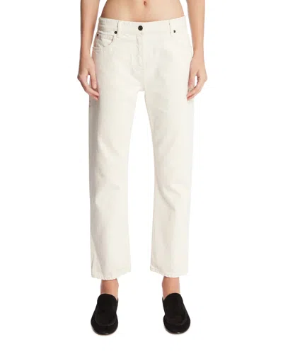 The Row White Riaco Cotton Denim Jeans