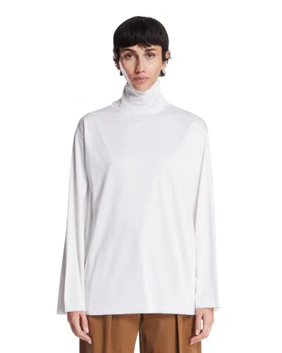 The Row White Silk And Cotton Top