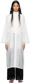 The Row Silva Oversize Sheer Nylon Coat In Wht White