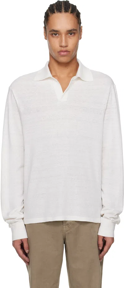 The Row White Stafford Polo In Wht White