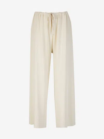 The Row Geordie Cashmere Trousers In Beige