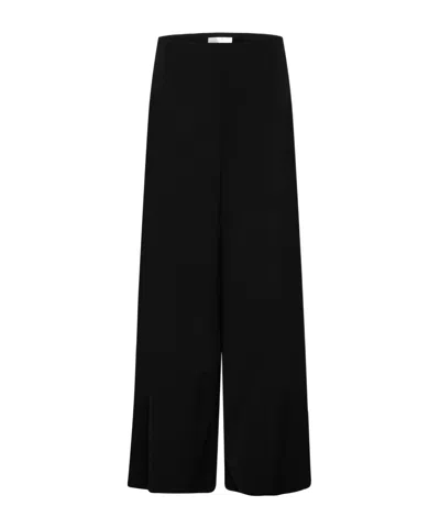 The Row Wide-leg And High-waist Casual Pants In Black