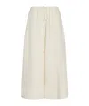 The Row Geordie Cashmere Towelling Wide-leg Pull-on Pants In White
