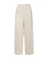 The Row Wide-leg Cotton-wool Trousers In Nude