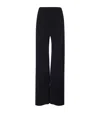 The Row Gala Wide-leg Crepe Pants In Black