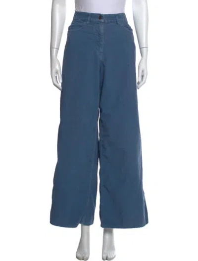 Pre-owned The Row Wide Leg Pants In Blue