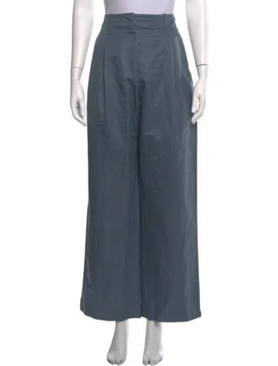 Pre-owned The Row Wide Leg Pants In Blue