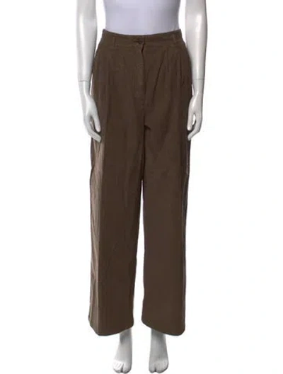 Pre-owned The Row Wide Leg Pants In Brown