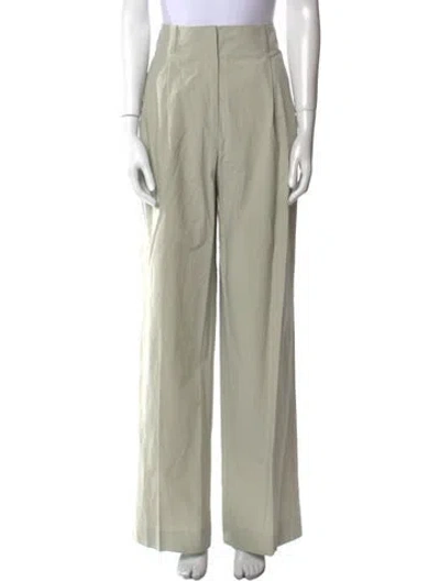 Pre-owned The Row Wide Leg Pants In Green