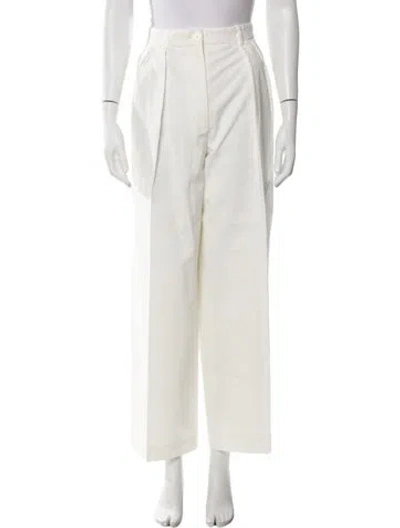 Pre-owned The Row Wide Leg Pants In Neutral