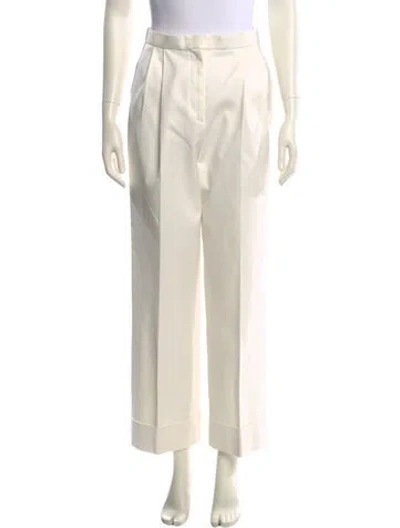 Pre-owned The Row Wide Leg Pants In Neutral