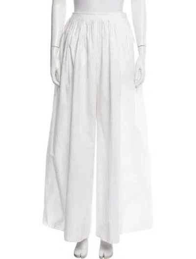 Pre-owned The Row Wide Leg Pants In White