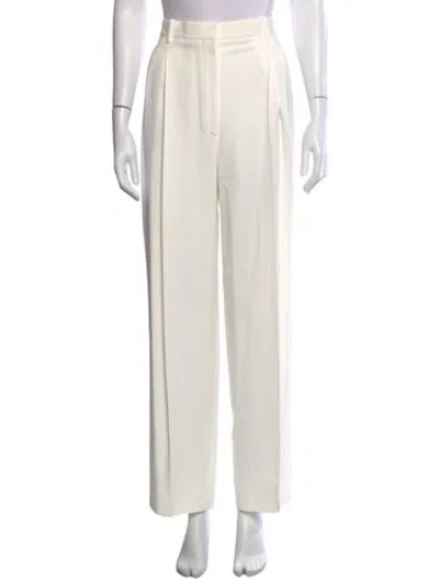 Pre-owned The Row Wide Leg Pants In White
