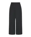 The Row Wide-leg Wool Casual Pants In Black