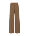 The Row Wide-leg Wool Casual Pants In Brown