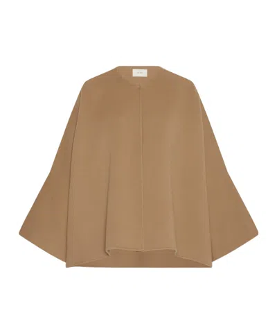 The Row Wide-sleeved Crewneck Jacket In Brown
