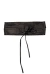 The Row Wide Wrap Belt In Black