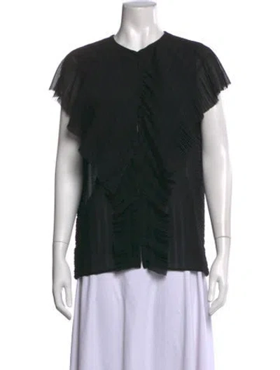Pre-owned The Row Wiola Top V-neck Top In Black