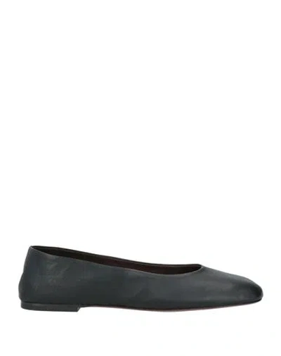 The Row Woman Ballet Flats Black Size 10 Leather