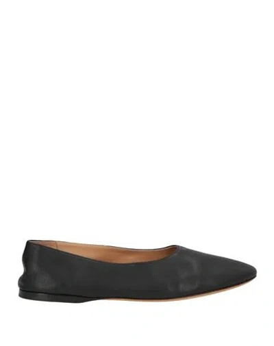 The Row Woman Ballet Flats Black Size 11 Leather