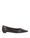 THE ROW THE ROW WOMAN BALLET FLATS COCOA SIZE 8 LEATHER