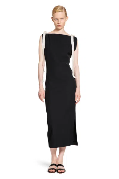 The Row Woman Black Dresses
