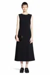 The Row Rhea Open-back Wool-blend Gown In Black