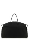 THE ROW THE ROW WOMAN BLACK LEATHER GEORGE TRAVEL BAG
