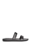 The Row Foam Rubber Dual-band Slide Sandals In Black