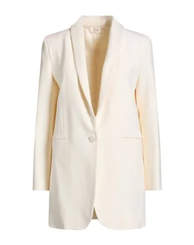 The Row Woman Blazer Off White Size 0 Wool, Elastane