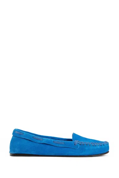 The Row Blue Mabel Moc Loafers