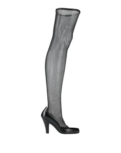 The Row Woman Boot Black Size 7 Calfskin, Textile Fibers