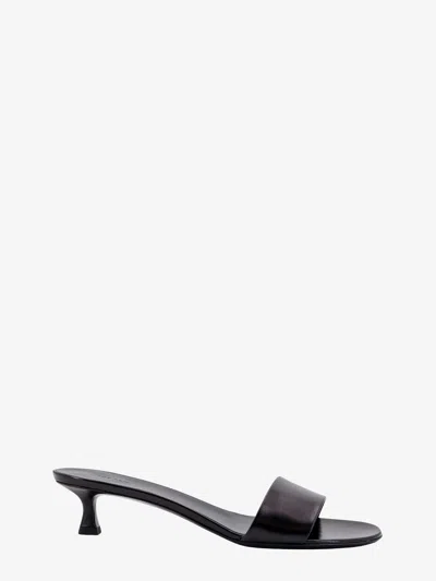 THE ROW THE ROW WOMAN COMBO KITTEN WOMAN BLACK SANDALS