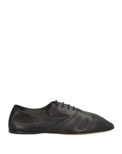 The Row Woman Lace-up Shoes Black Size 7.5 Leather