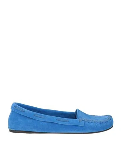 The Row Woman Loafers Azure Size 6 Lambskin