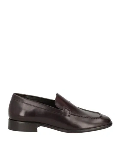The Row Woman Loafers Deep Purple Size 8 Calfskin In Purple