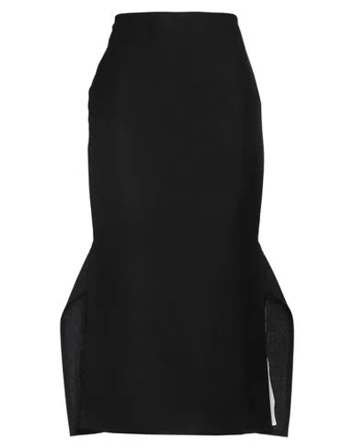 The Row Woman Midi Skirt Black Size 2 Virgin Wool, Mohair Wool
