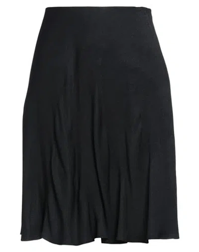 The Row Woman Midi Skirt Black Size 6 Viscose, Acetate