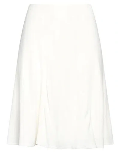 The Row Woman Midi Skirt Off White Size 6 Viscose, Acetate