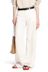 The Row Eglitta Mid-rise Linen Straight Jeans In Off-white