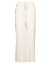 The Row Woman Pants Ivory Size M Silk, Cotton In White