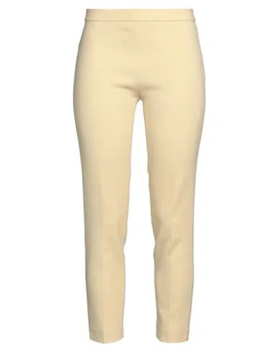 The Row Woman Pants Pastel Yellow Size 6 Virgin Wool, Elastane In Neutral
