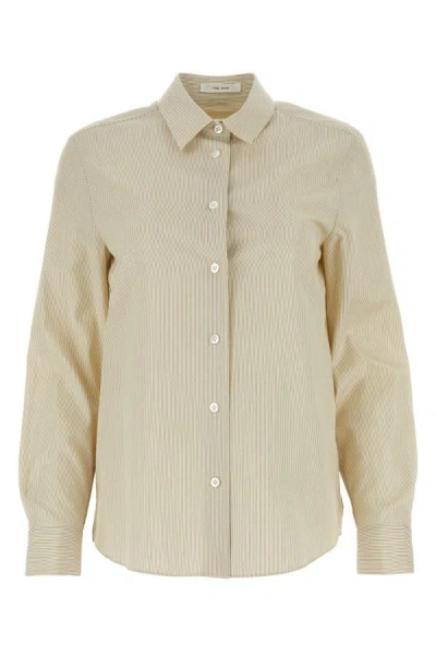 THE ROW THE ROW WOMAN PRINTED POPLIN SIDE SHIRT