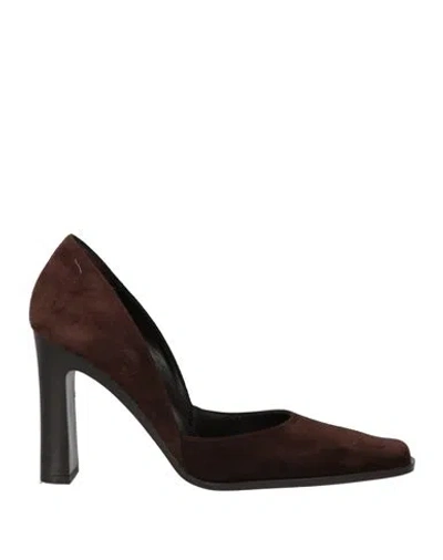 The Row Woman Pumps Dark Brown Size 8 Leather