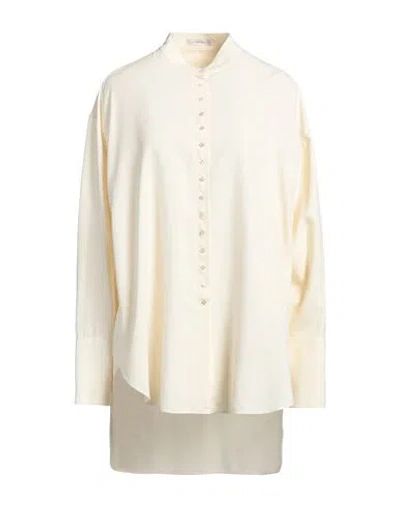 THE ROW THE ROW WOMAN SHIRT IVORY SIZE M SILK