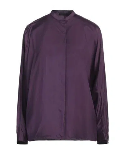 The Row Woman Shirt Plum Size L Silk In Purple