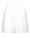 The Row White Cotton Shorts In White