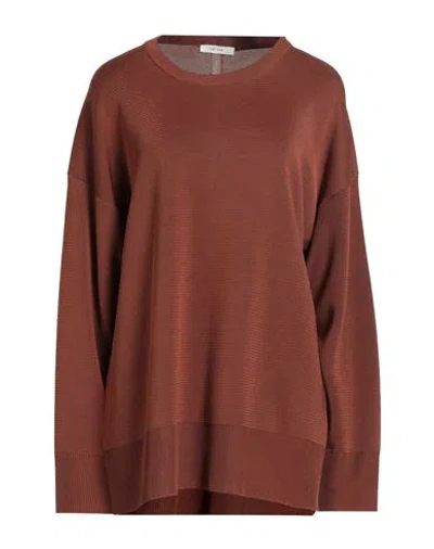 The Row Woman Sweater Rust Size M Viscose In Red