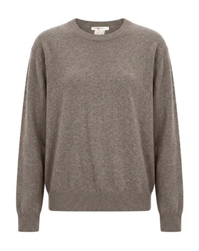 The Row Woman Sweater Taupe Size M Cashmere In Gray